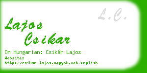 lajos csikar business card